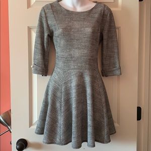 NWOT Grey 3/4 Sleeve Pearl Accent Formal Dress